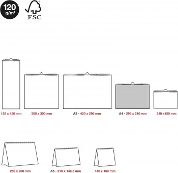 CALENDARIO PARED 2025 A4 PARA ESCRIBIR BASIC