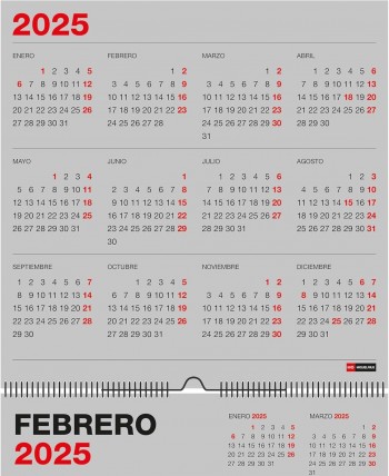 CALENDARIO PARED 2025 30X30 PARA ESCRIBIR BASIC