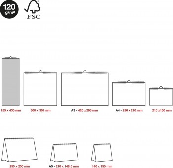 CALENDARIO PARED 2025 15,5X43 PARA ESCRIB BASIC