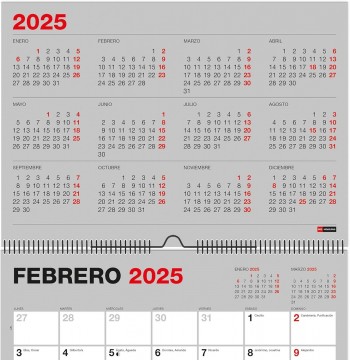 CALENDARIO PARED 2025 21X15 PARA ESCRIBIR BASIC