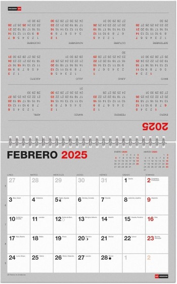 CALENDARIO SOBREMESA 2025 250X200 PARA ESC.BASIC