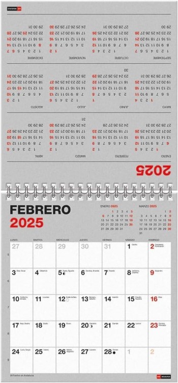 CALENDARIO SOBREMESA 2025 14X15 PARA ESCRIB BASIC