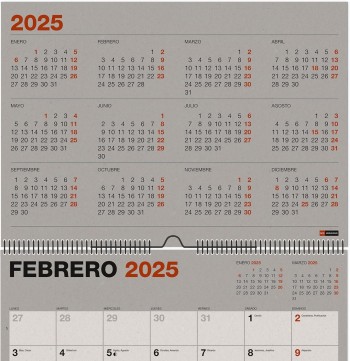 CALENDARIO PARED 2025 A3 RECYCLED