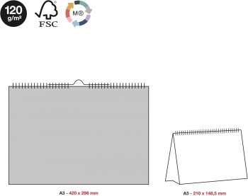 CALENDARIO PARED 2025 A3 RECYCLED