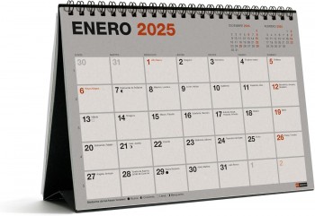 CALENDARIO SOBREMESA 2025 A5 RECYCLED