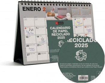 CALENDARIO SOBREMESA 2025 A5 RECYCLED