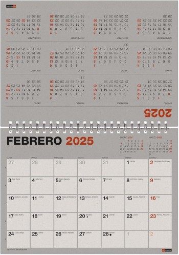 CALENDARIO SOBREMESA 2025 A5 RECYCLED