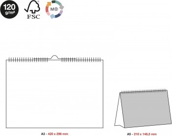 CALENDARIO SOBREMESA 2025 A5 RECYCLED