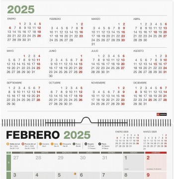 CALENDARIO PARED 2025 A4 COMPLETO