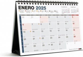 CALENDARIO SOBREMESA 2025 A5 NUMERO COMPLETO