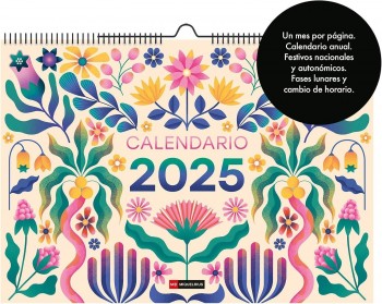 CALENDARIO PARED 2025 A3 FLORES