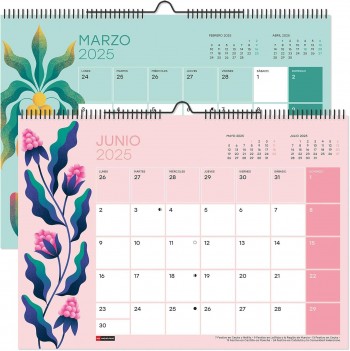 CALENDARIO PARED 2025 A3 FLORES