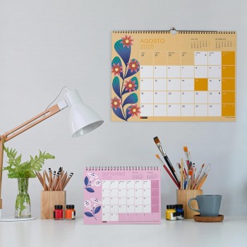 CALENDARIO PARED 2025 A3 FLORES