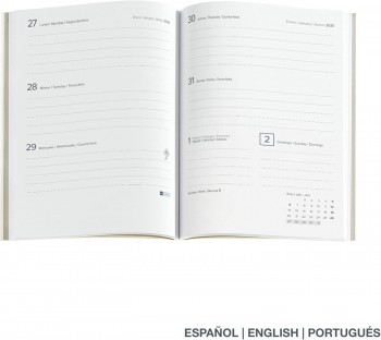 AGENDA ANUAL 2025 MIQUELRIUS JOURNAL 122X168 S/V LUXOR FLX ROJO