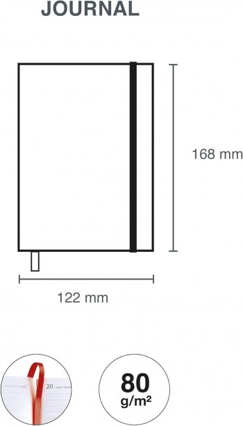 AGENDA ANUAL 2025 MIQUELRIUS JOURNAL 122X168 S/V LUXOR FLX ROJO