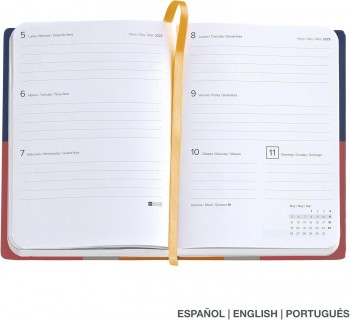 AGENDA ANUAL 2025 MIQUELRIUS JOURNAL 122X168 S/V COLOR BLOCK