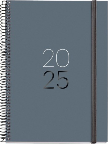 AGENDA ANUAL 2025 MIQUELRIUS PLUS 155x213 D/P CALM GRAFITO