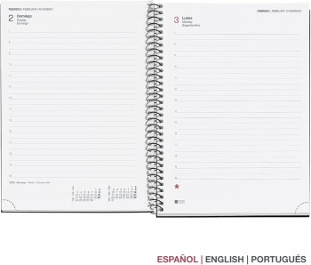 AGENDA ANUAL 2025 MIQUELRIUS PLUS 155x213 D/P PP CITY NEGRO