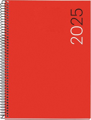 AGENDA ANUAL 2025 MIQUELRIUS PLUS 155x213 D/P PP CITY ROJO