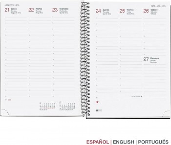 AGENDA ANUAL 2025 MIQUELRIUS PLUS 155x213 D/P RECYCLED PURPURA