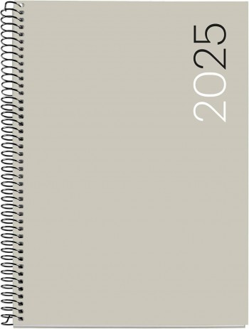 AGENDA ANUAL 2025 MIQUELRIUS PLUS 155x213 D/P PP CITY GRIS