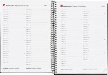 AGENDA ANUAL 2025 MIQUELRIUS PLUS 155x213 D/P PP CITY GRIS