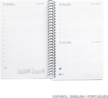 AGENDA ANUAL 2025 MIQUELRIUSACTIVA 117X182 D/P CALM GRAFITO