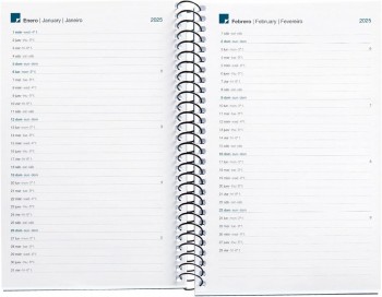 AGENDA ANUAL 2025 MIQUELRIUSACTIVA 117X182 S/V CALM GRAFITO