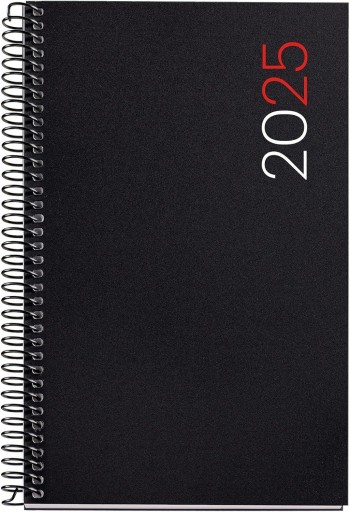 AGENDA ANUAL 2025 MIQUELRIUS ACTIVA 117X182 D/P PP CITY NEGRO