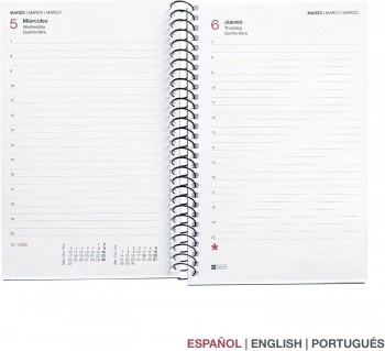 AGENDA ANUAL 2025 MIQUELRIUS ACTIVA 117X182 D/P PP CITY NEGRO