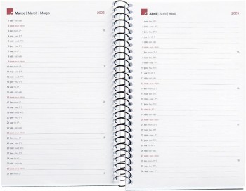 AGENDA ANUAL 2025 MIQUELRIUS ACTIVA 117X182 D/P PP CITY NEGRO