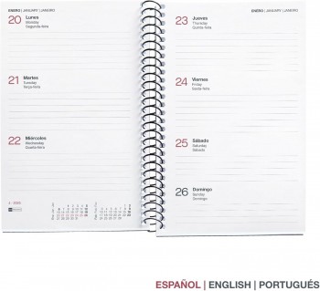 AGENDA ANUAL 2025 MIQUELRIUS ACTIVA 117X182 S/V PP CITY NEGRO