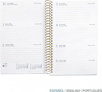 AGENDA ANUAL 2025 MIQUELRIUS ACTIVA 117X182 S/V OLIVA