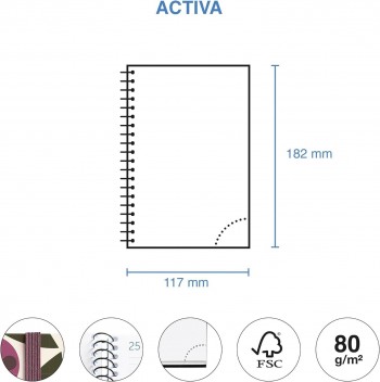 AGENDA ANUAL 2025 MIQUELRIUS ACTIVA 117X182 S/V OLIVA