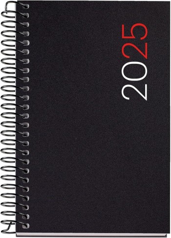 AGENDA ANUAL 2025 MIQUELRIUS CADDY 80X120 D/P PP CITY NEGRO