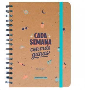 AGENDA ESCOLAR WONDERFUL 2024-2025 S/V CADA SEMANA, CON MAS GANAS