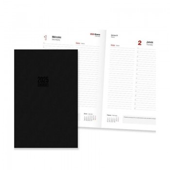 AGENDA ANUAL 2025 D/P 17X24 ATENAS NEGRO