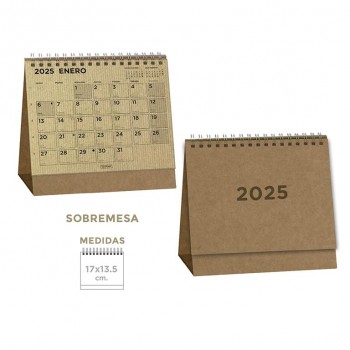 CALENDARIO SOBREMESA 2025 KRAFT SENFORT