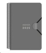 AGENDA ANUAL 2025 SENFORT 90X140 S/V POLIPROPILENO PASTEL GRIS