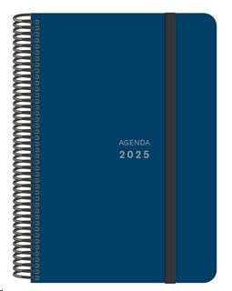 (25) AGENDA ANUAL 2025 SENFORT 160X235 D/P POLIPROPILENO UNICOLOR AZUL OSC.