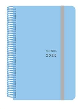 (25) AGENDA ANUAL 2025 SENFORT 135X215 D/P POLIPROPILENO PASTEL AZUL