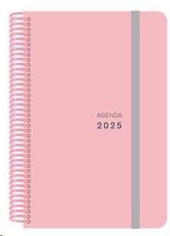 AGENDA ANUAL 2025 SENFORT 135X215 D/P POLIPROPILENO PASTEL ROSA