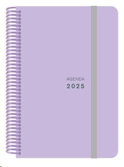 (25) AGENDA ANUAL 2025 SENFORT 135X215 D/P POLIPROPILENO PASTEL LILA