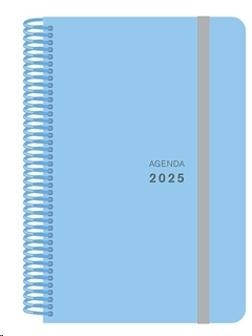 AGENDA ANUAL 2025 SENFORT 160X235 D/P POLIPROPILENO PASTEL AZUL