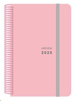 AGENDA ANUAL 2025 SENFORT 160X235 D/P POLIPROPILENO PASTEL ROSA