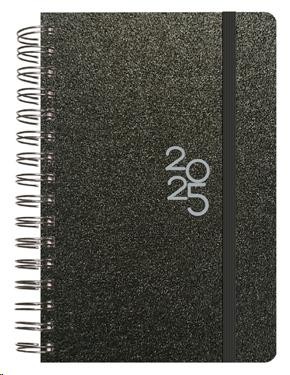 AGENDA ANUAL 2025 SENFORT 160X235 D/P METALLIC NEGRO