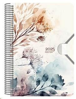 AGENDA ANUAL 2025 SENFORT 135X215 D/P POLIPROPILENO ACUARELA OTOÑO