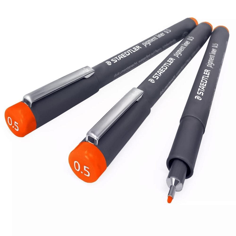 ROTULADOR CALIBRADO STAEDTLER PIGMENT LINER 0,5 MM NARANJA