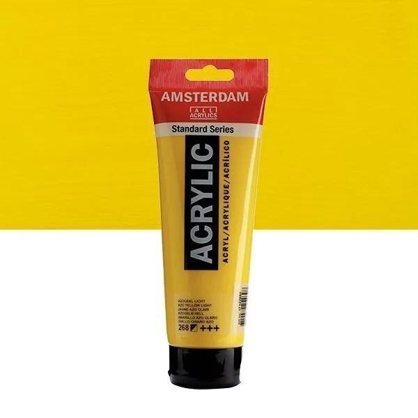 ACRÍLICOS AMSTERDAM TUBO 120 ML AMARILLO AZO CLARO 268