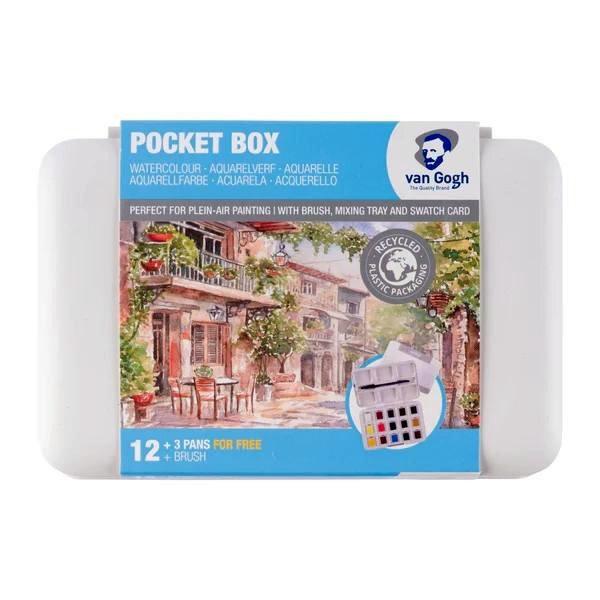 ESTUCHE DE ACUARELAS BÁSICAS CON 12 ACUARELAS EN MEDIAS PASTILLAS + 3 COLORES GRATIS C234